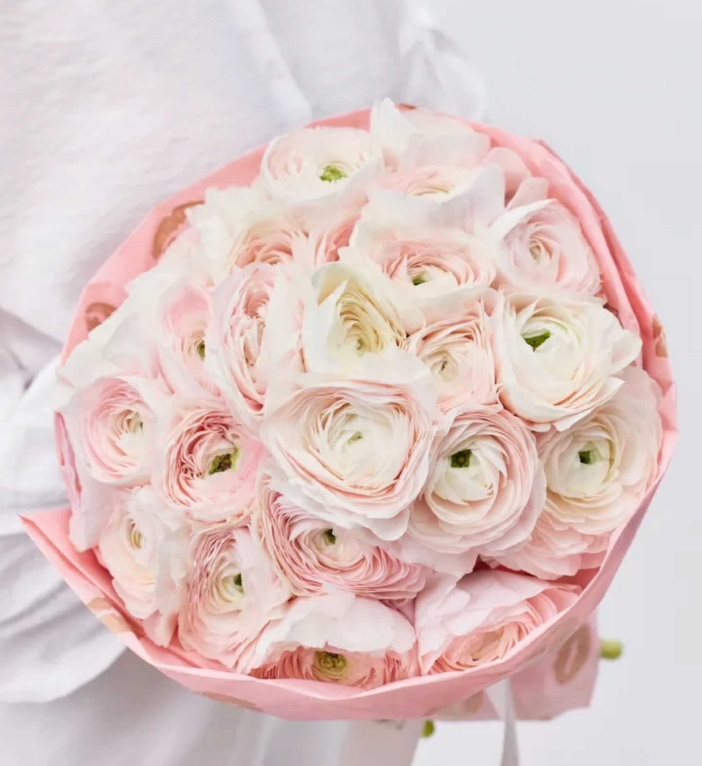 „Rosa Leichtigkeit“ – Monostrauß aus 21 rosa Ranunkeln