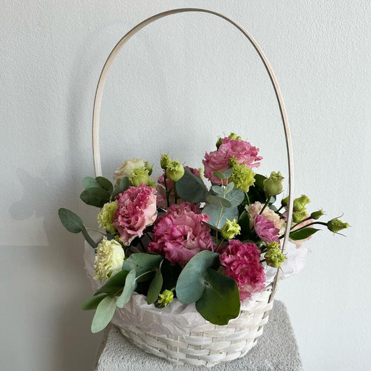 Korb mit Eustoma
